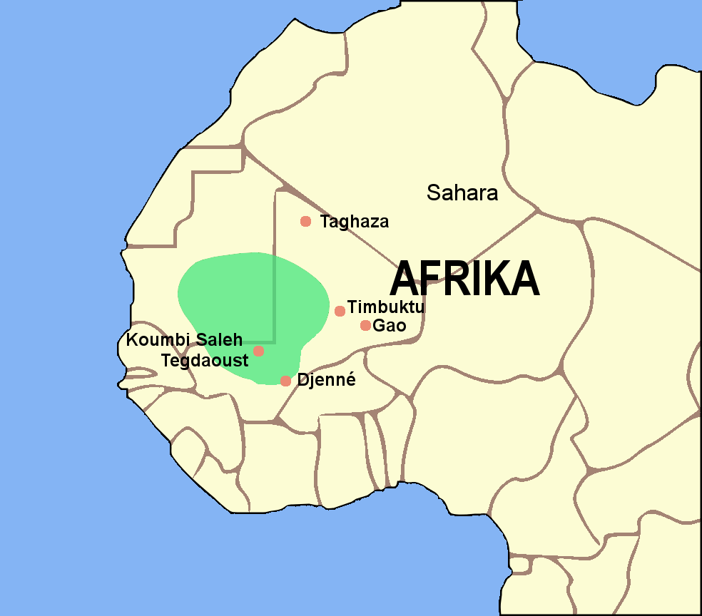 Area claimed by the Ghana Empire